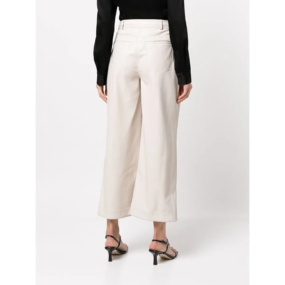 JONATHAN SIMKHAI STANDARD Vegan Judah Leather Pants in Bone 0 New Womens Trouser White - Image 15