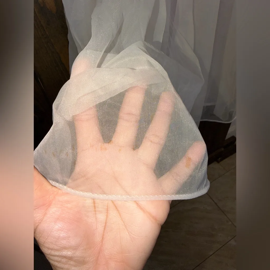 Vintage 60s Radcliffe Lingerie Cream Chiffon Peignoir Robe Petite Pink Size undefined - Image 10