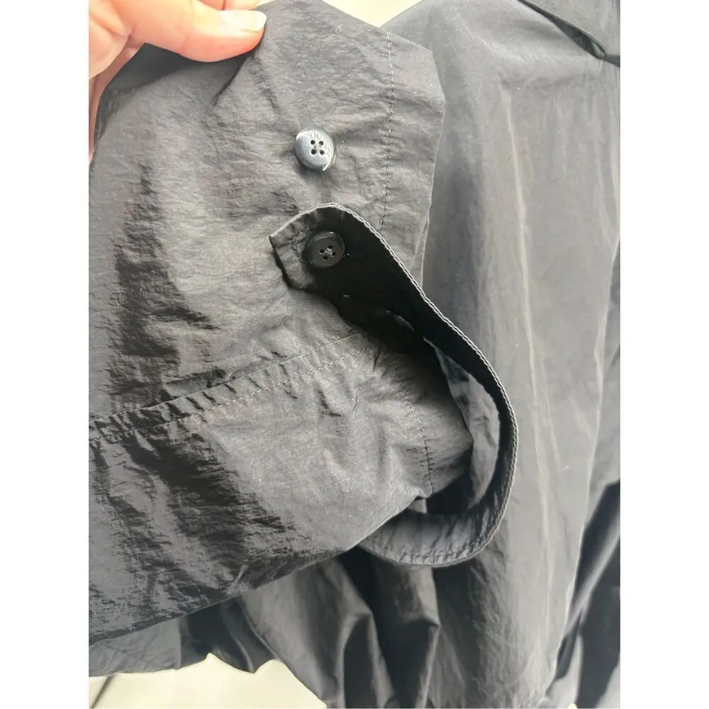 ALO Yoga Crinkle On The Move Black Trench Coat Womens Unisex Size XXL - Image 8