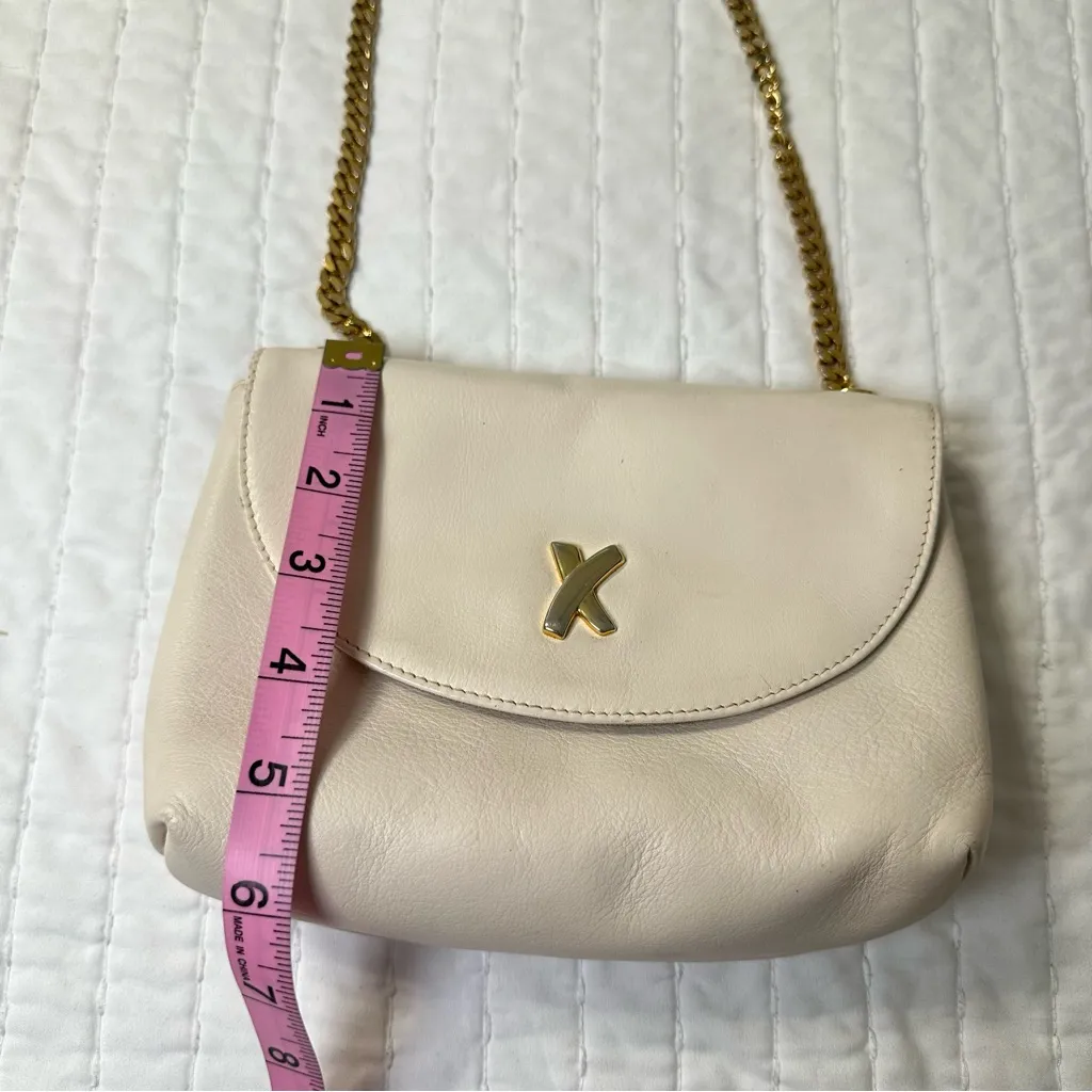 Paloma Picasso Ivory Crossbody Bag with Removable Gold Chain - Image 12