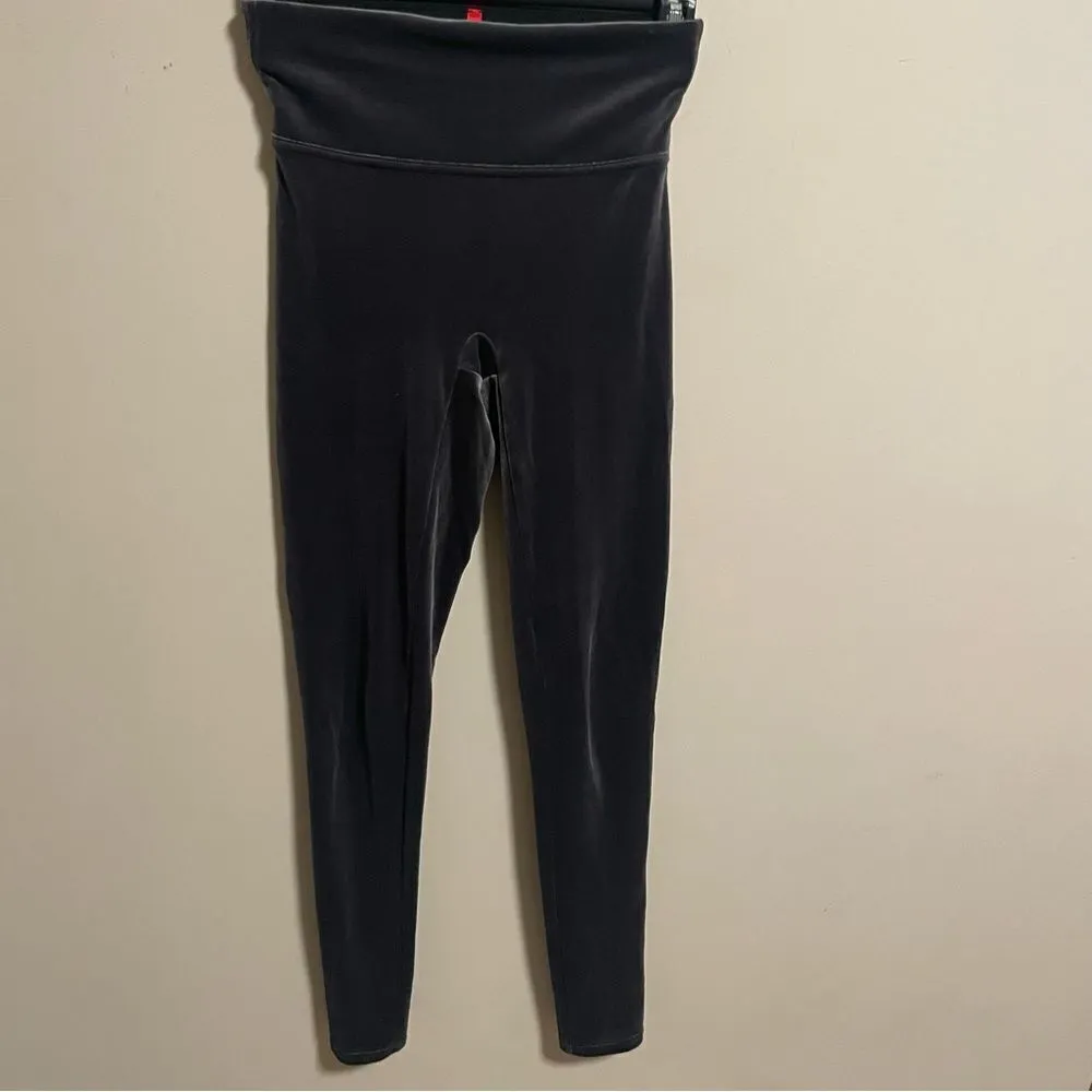 Spanx Velvet Leggings Silver Chrome Gray- Size Small - Image 3