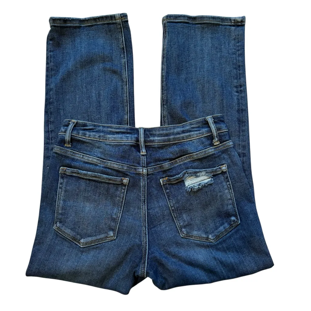 Lovervet Vintage High Rise Stretch Crop Distressed Straight Jean, Sz 27/5 Blue - Image 10