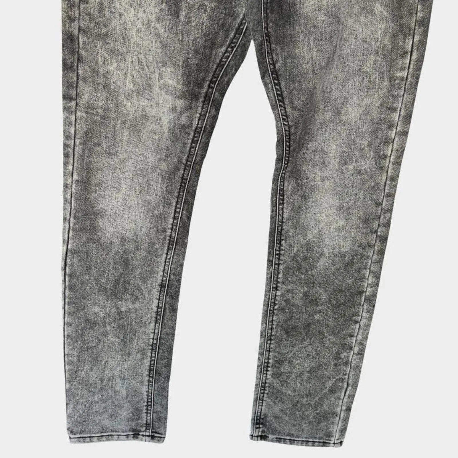 That's‎ It Jeans Womens Sz 32 Stretch Black Wash Denim Skinny Leg Grungy - Image 4