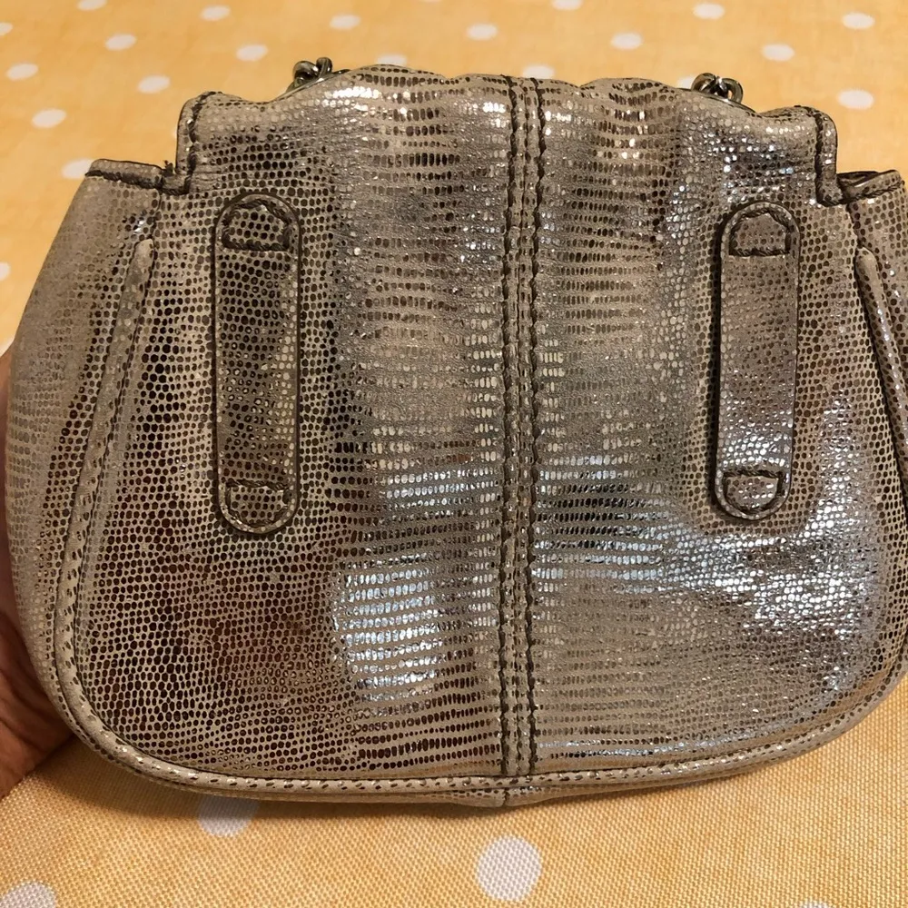 Banana Republic Crossbody Bag Chain Strap Gold Small Purse - Image 5