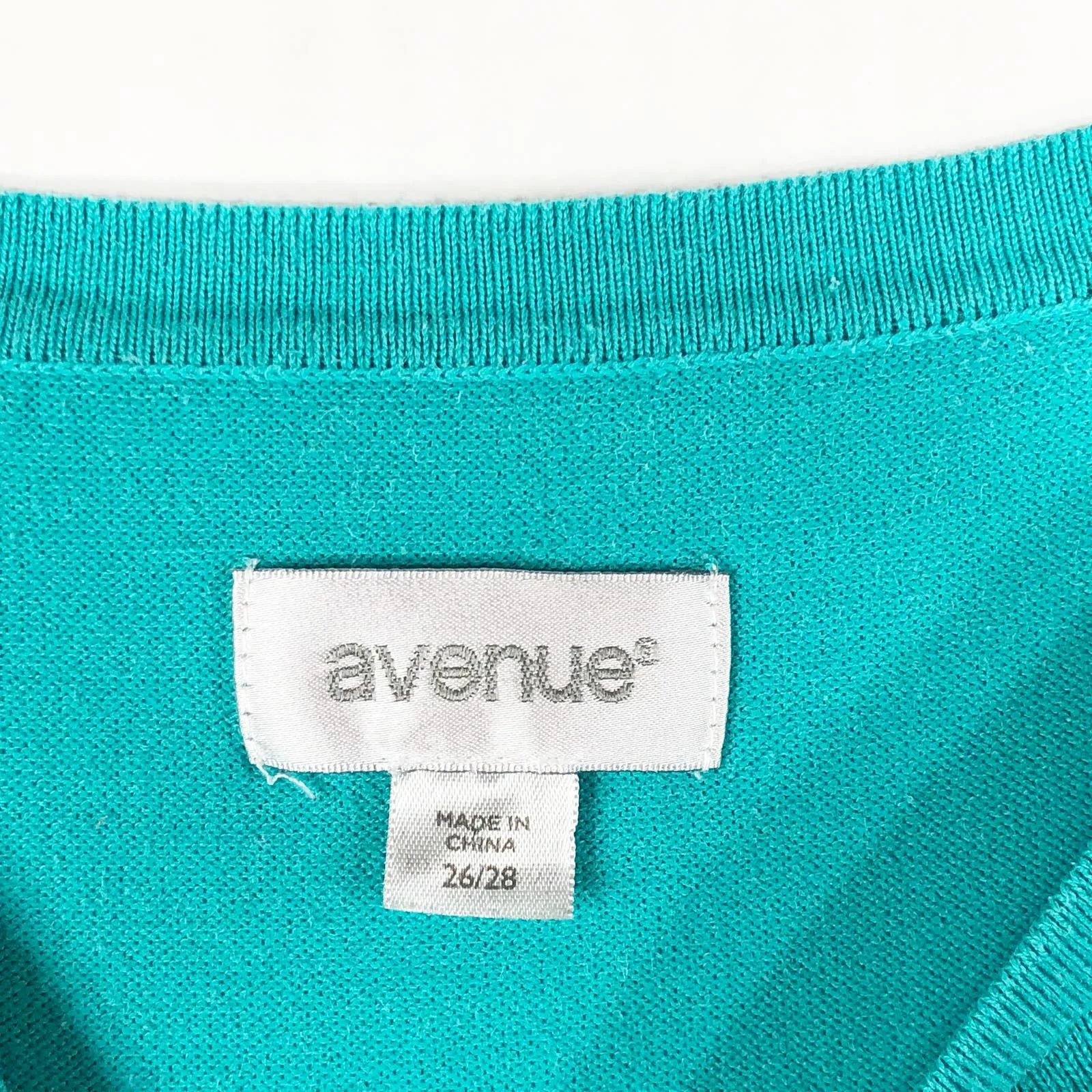 Avenue Plus Size 26 28 Tank Top Thick Knit Green Sleeveless Solid Scoop neck 310 - Image 5
