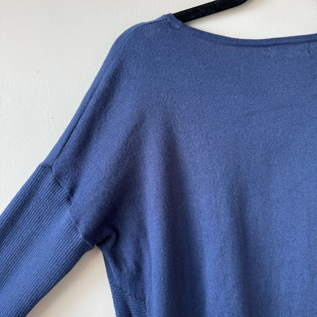 Lilly Pulitzer Women’s Ramona Fringe Sweater in Navy‎ Blue Gold Buttons Size XS - Image 11