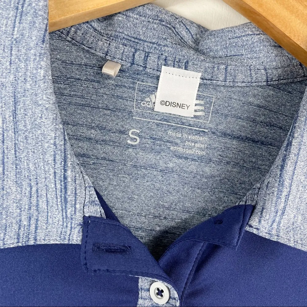 Adidas Disney Mickey Mouse Golf Athletic Polo Shirt Sz Small Womens Navy Blue - Image 5