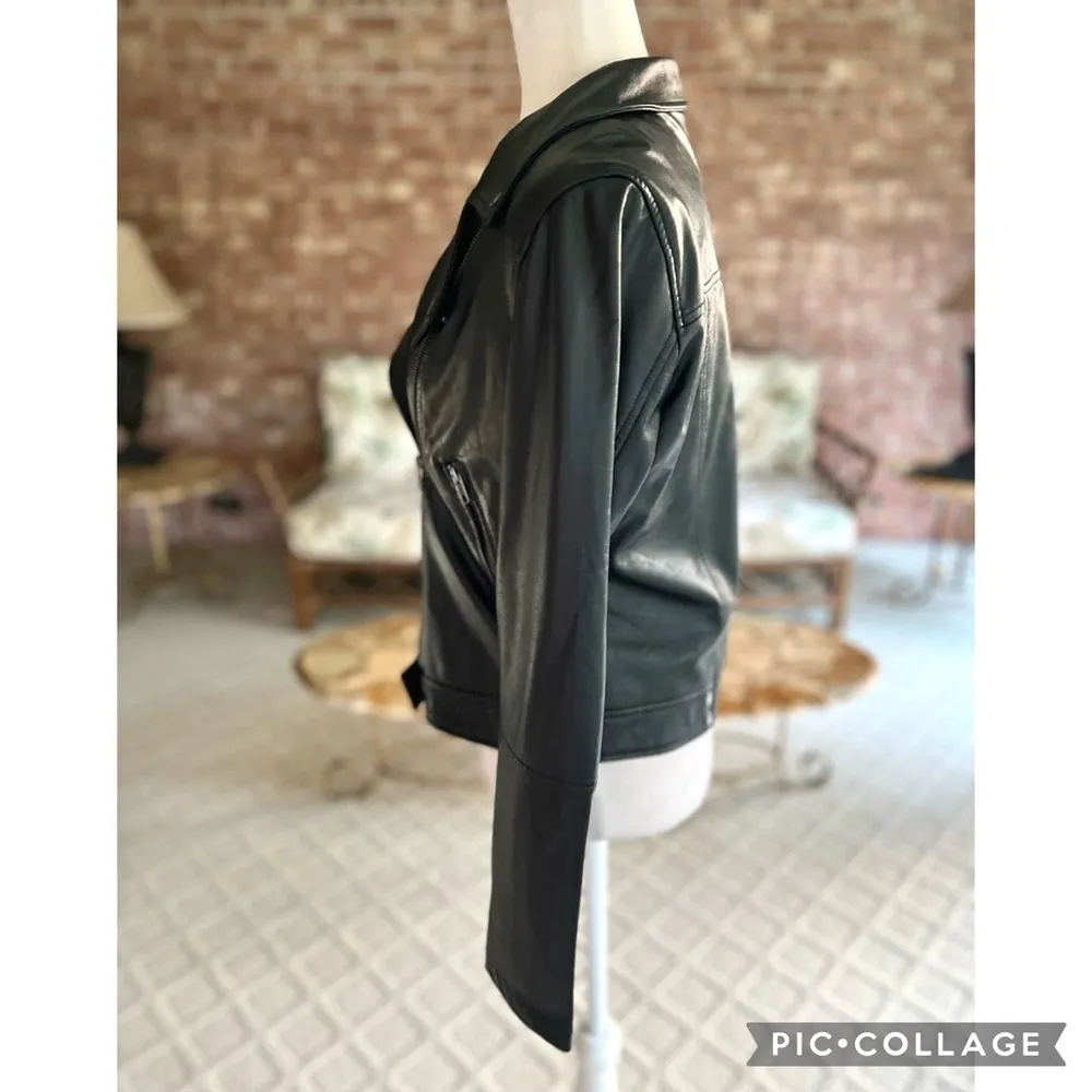 Lysse Moto Jacket Black Faux Leather S Edgy Gorpcore Streetwear Chic Night Out - Image 7