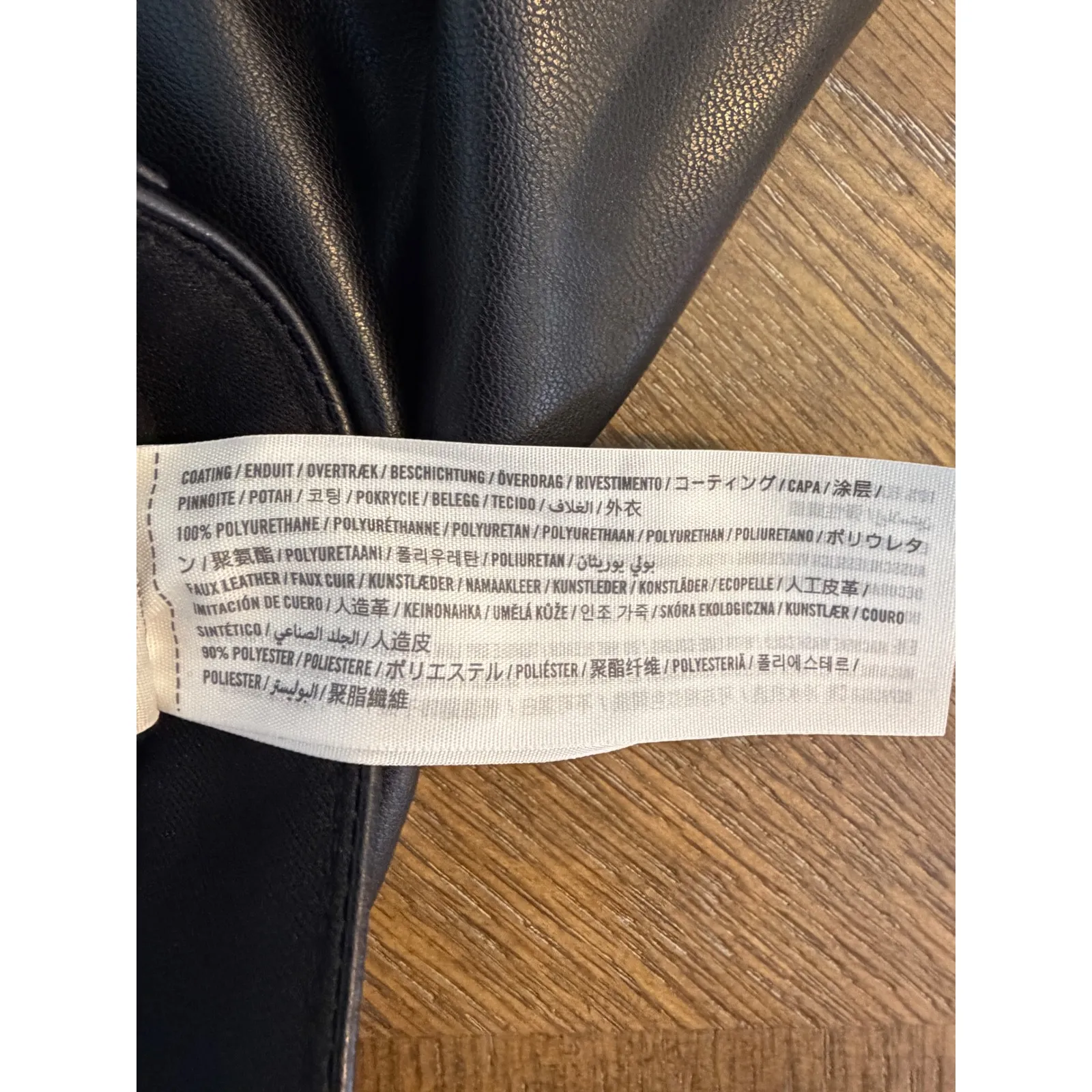 Abercrombie & Fitch Vegan Leather Pants Ultra High Rise Straight Leg Black 26/2 - Image 8