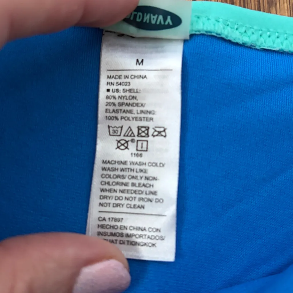 Old Navy Turquoise and Royal Blue Bikini Set Size Medium - Image 3