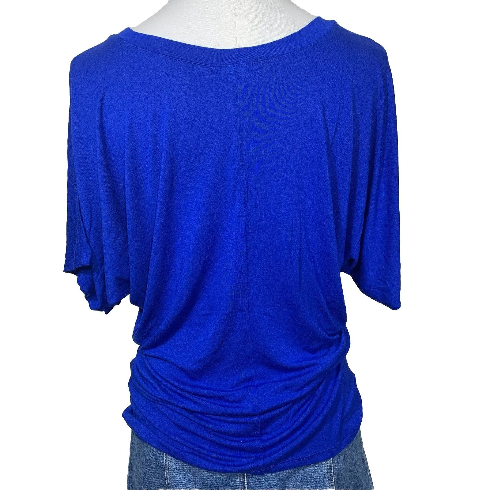 Free To Live Women’s Blue Short Sleeve Relaxed Fit Tee Shirt Size S Soft Stretch - Image 3
