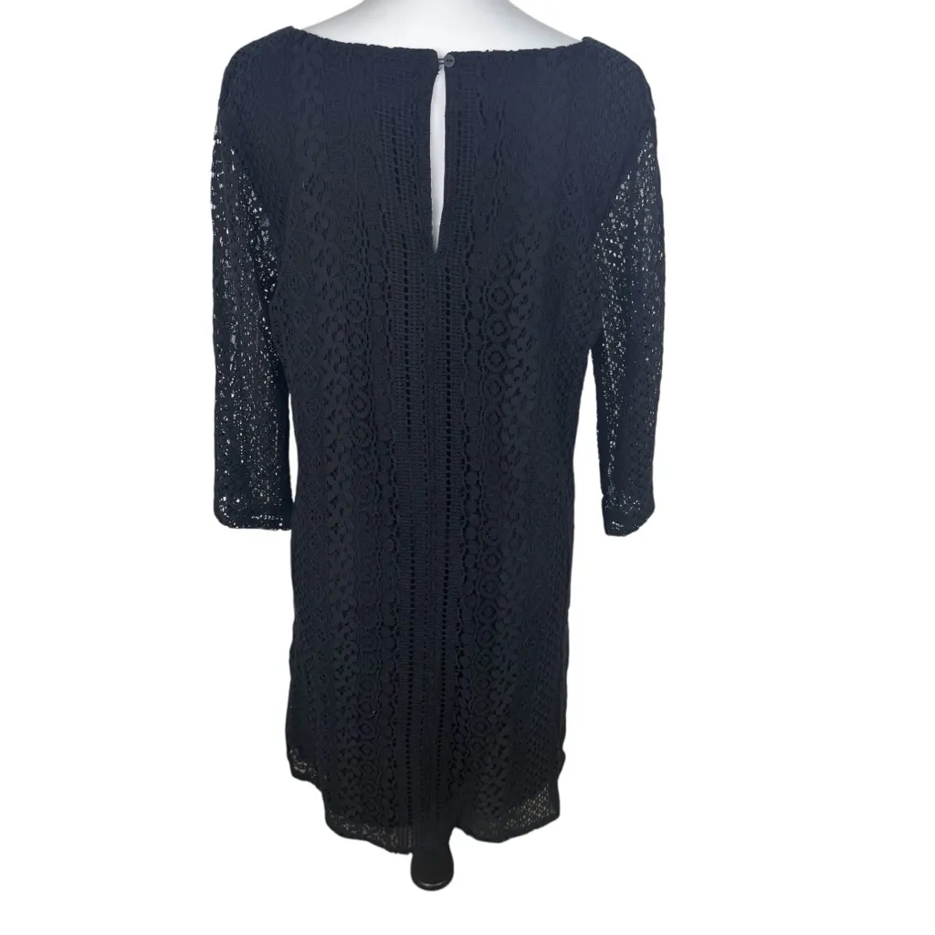NWT Michael Stars Kaylay Lace Panel Black Dress Size Large - Image 9