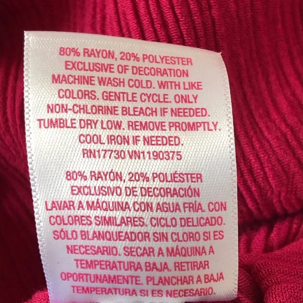 Xhilaration Beach Cover Up Open Back Tassel Details Cranberry Color size small - Image 12