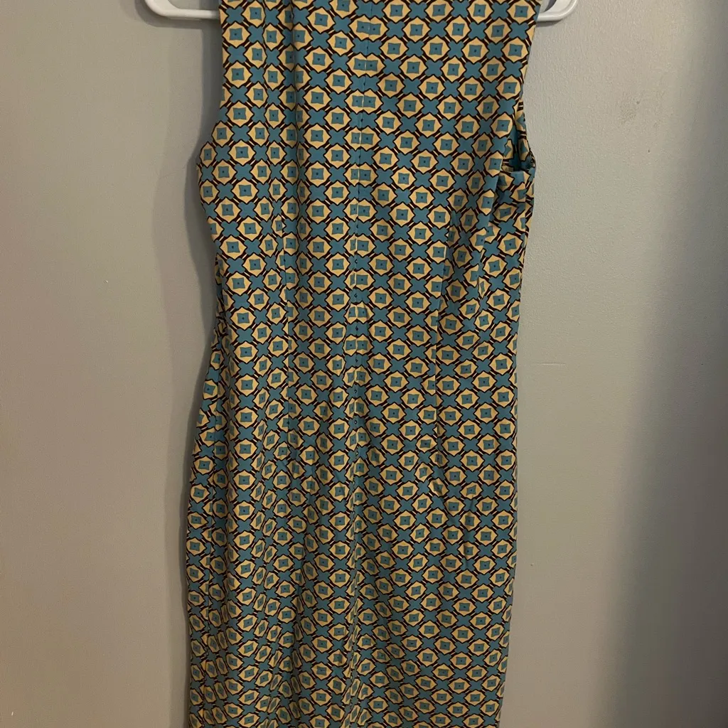 J. McLaughlin blue and tan Devonshire Dress size S‎ - Image 3
