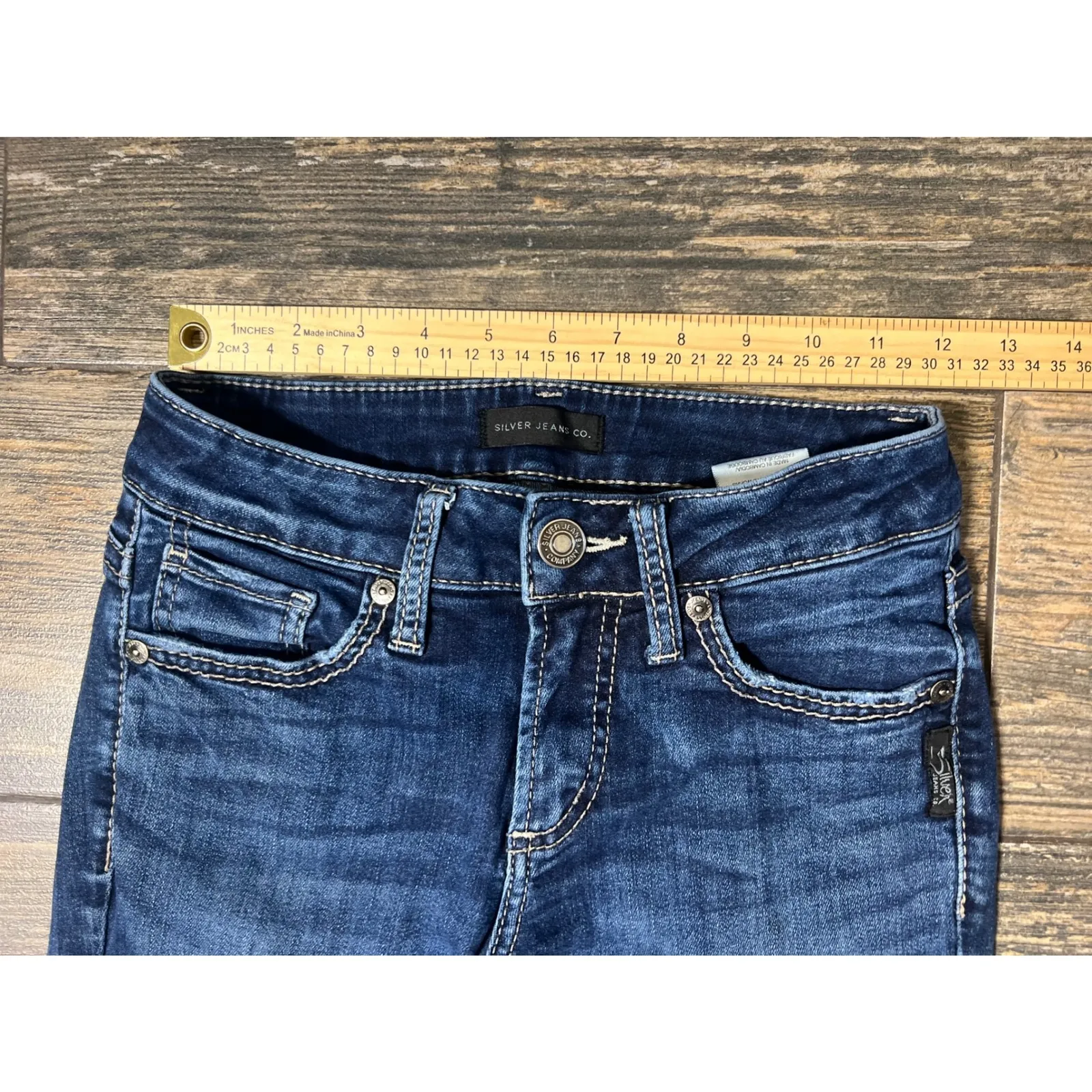 Silver Jeans Co. Suki Bootcut Dark Wash Denim Jeans Womens Size 25 Rodeo Stretch Blue - Image 3