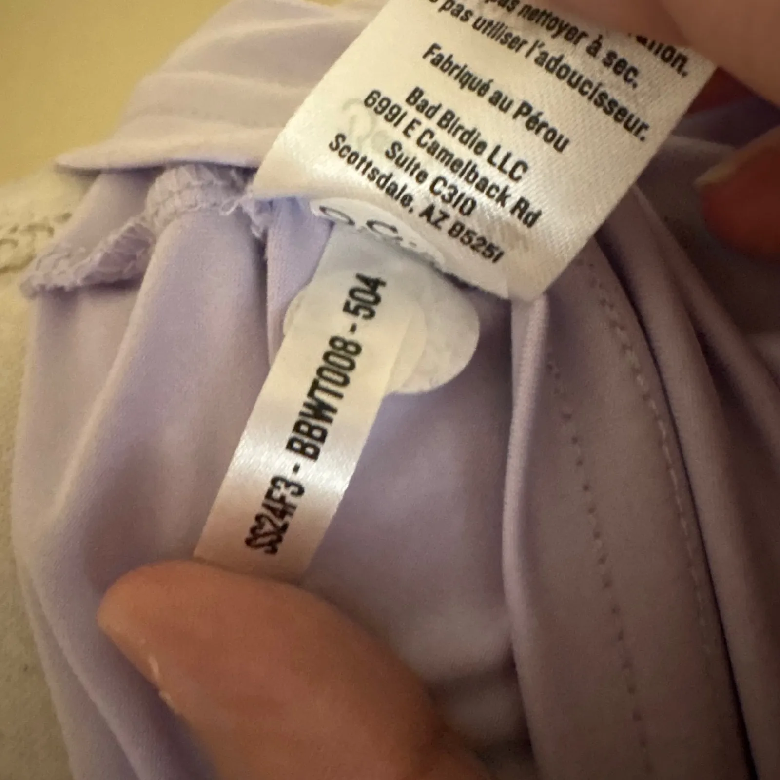 BAD BIRDIE Women Lavender Purple 1/4 Zip Pullover 3/4 Sleeve Size Small Golf - Image 8