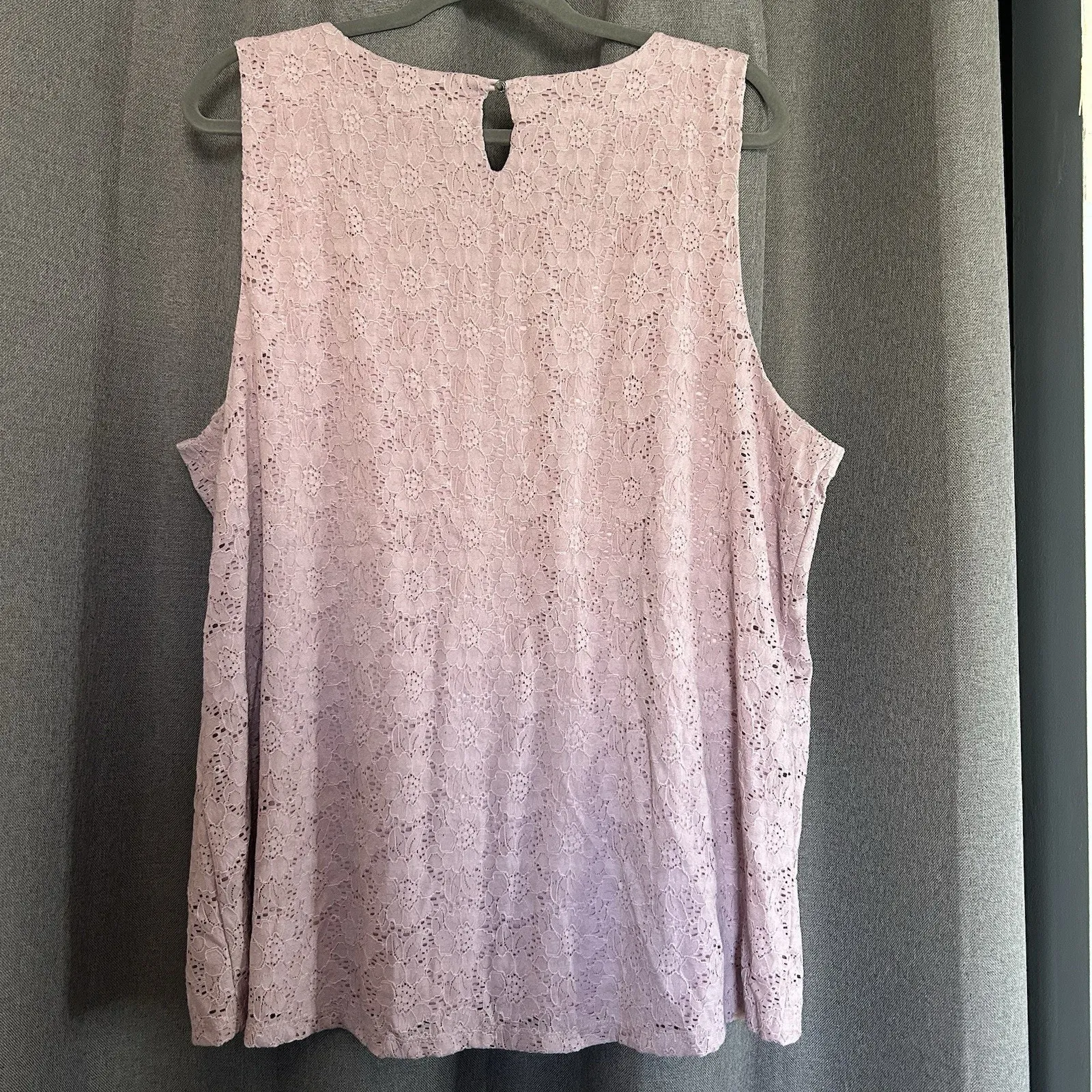 Company Ellen Tracy Womens Sleeveless Shirt Blouse Dusty Pink‎ Lace Size XXL - Image 5