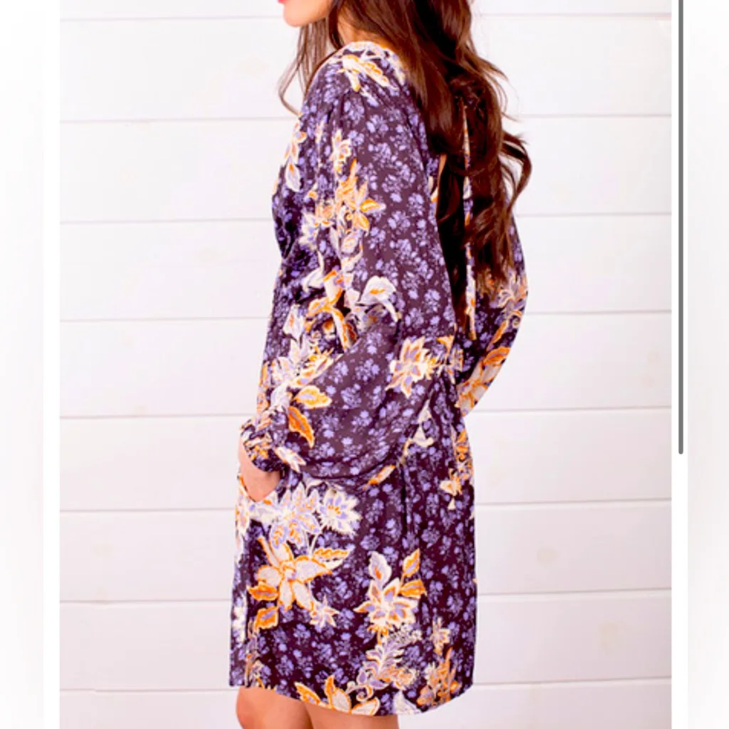 Free People Soli Mini Dress NWT $128 Size XS Night Combo Purple - Image 3