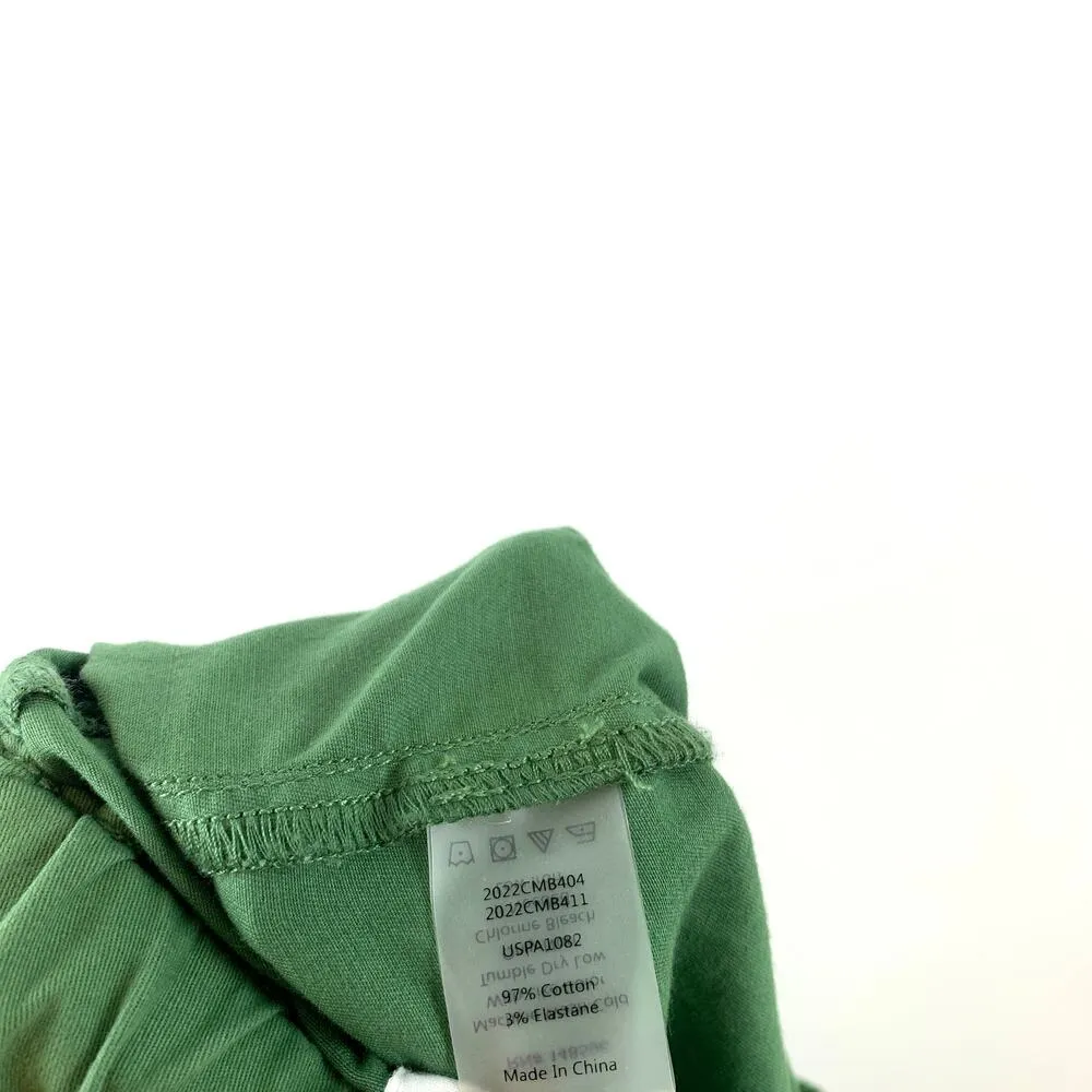 Universal Standard Breezy Weekend Cropped Straight Trouser Pant Elm Green XS - Image 8