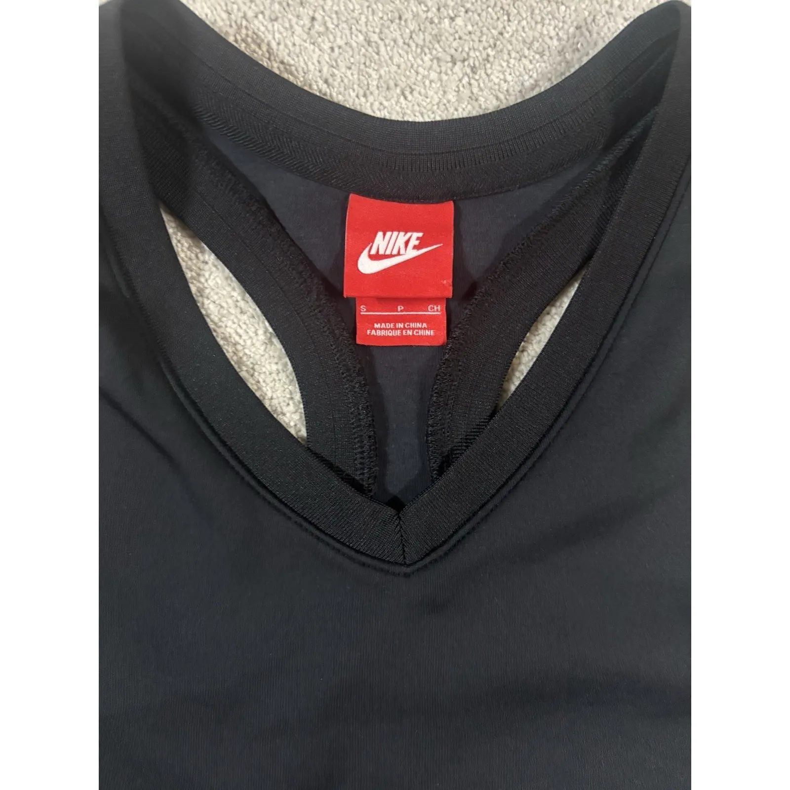 Women's Nike Court Black Pleated Tank Top Peplum Tennis Pickleball - Image 3