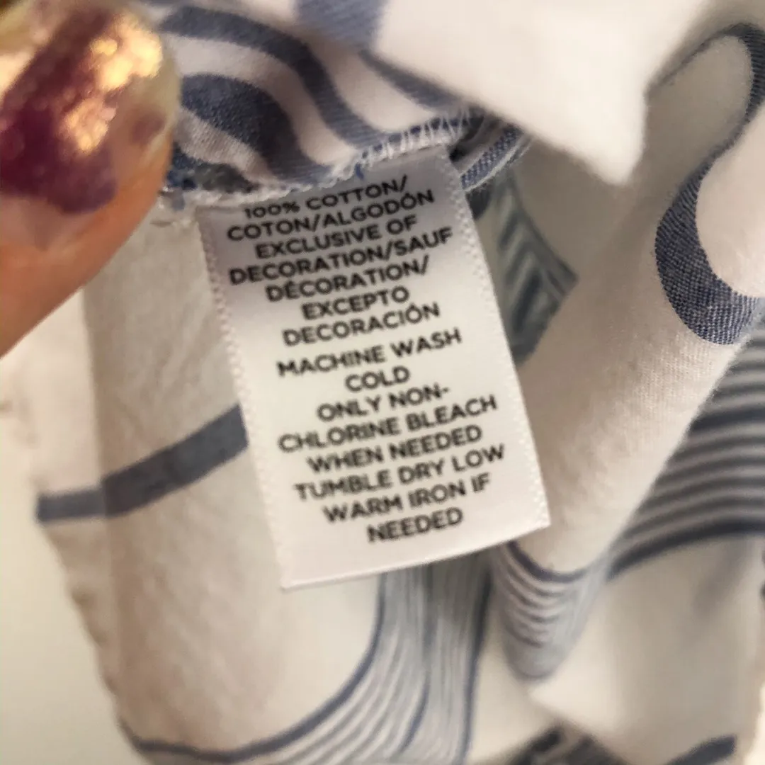 Lou & grey 100% cotton blue striped top size Small - Image 6