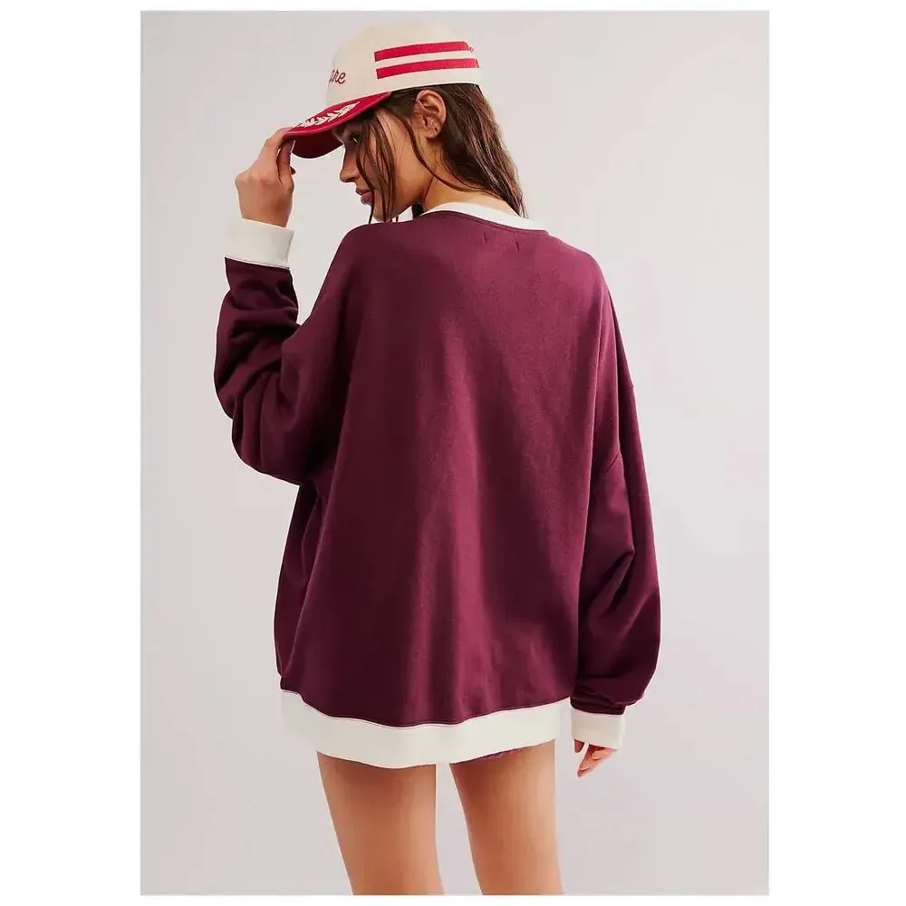 We the Free Sweatshirt Classic Crew Colorblock Size Small NEW - Image 2