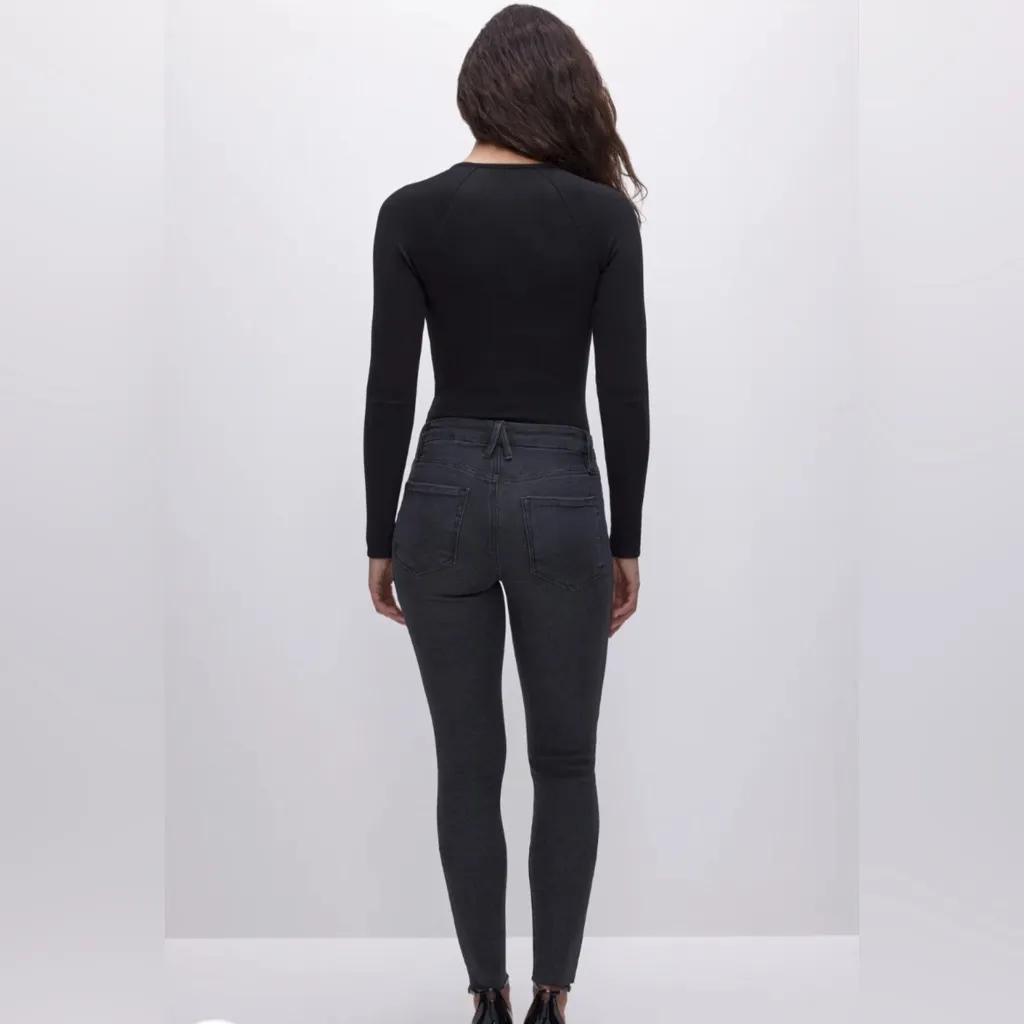 Good American Good Waist Skinny High Rise Jeans with Tummy Tech Blue Size 8 /29 - Image 5