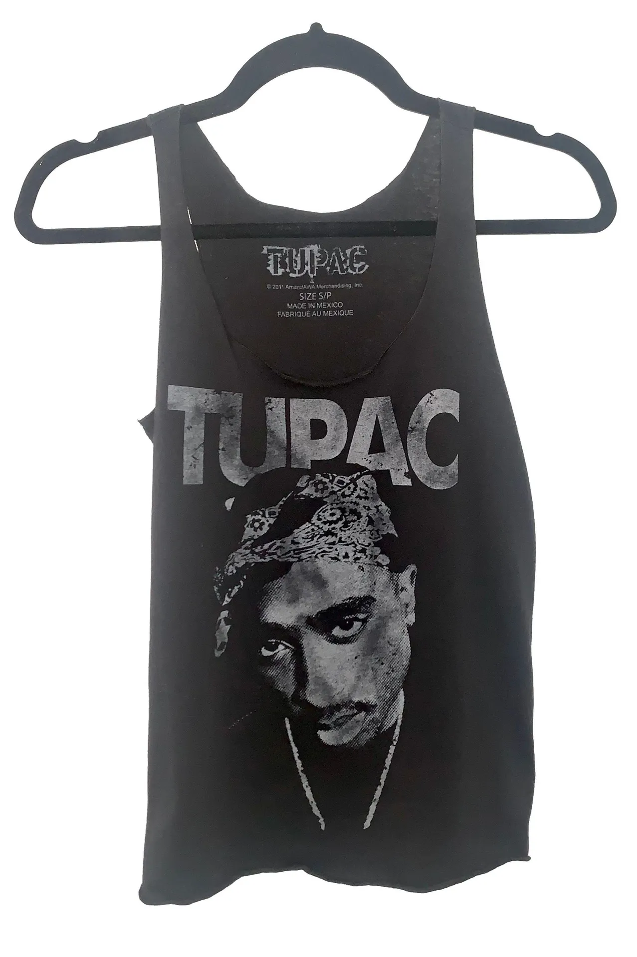 Tupac Graphic Muscle Tank Black - Image 2