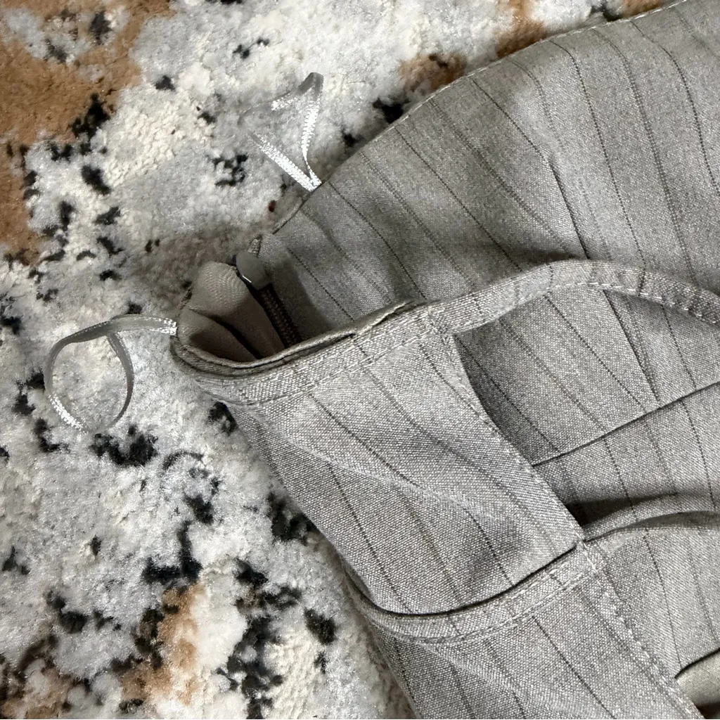 NWT Zara Strapless Pinstripe Dress - Image 14