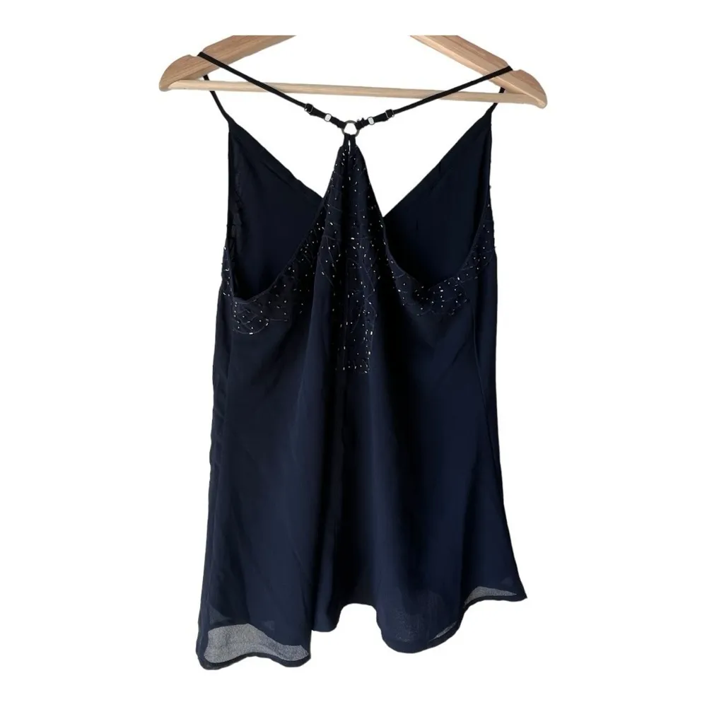 Women's Asos French Connection Evissa Beading Strappy blue Tank Top size S. - Image 7