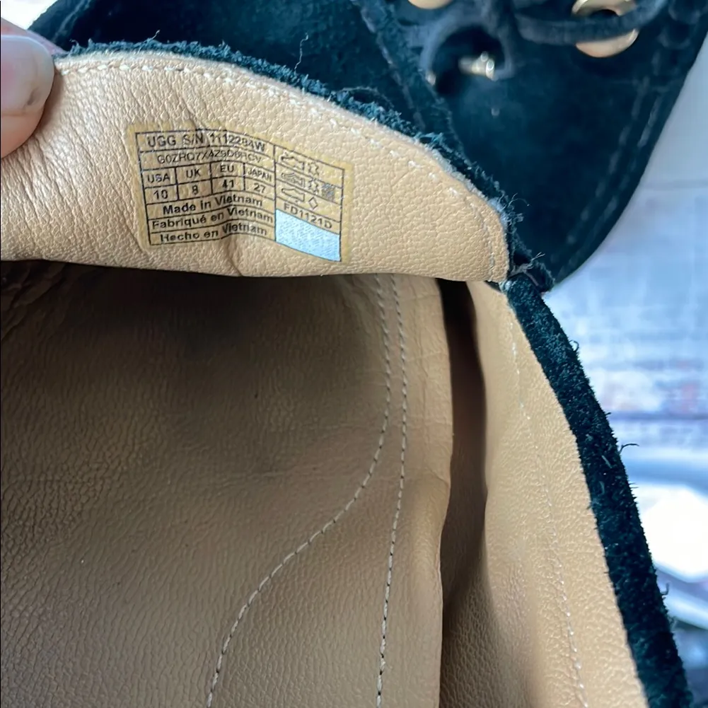 UGG Black Flats with Bow Detail - Image 7