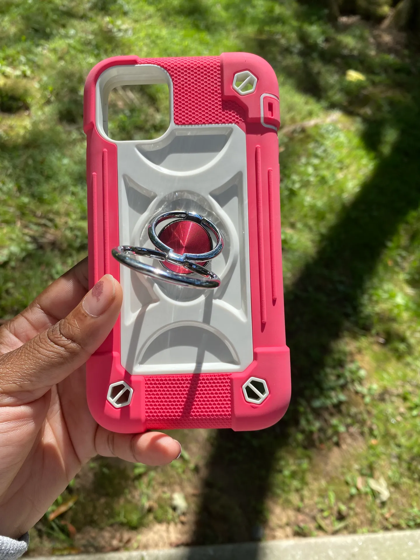 IPhone 11 Pro Max Rose Hybrid Heavy Duty 360 Ring Case Multiple - Image 7