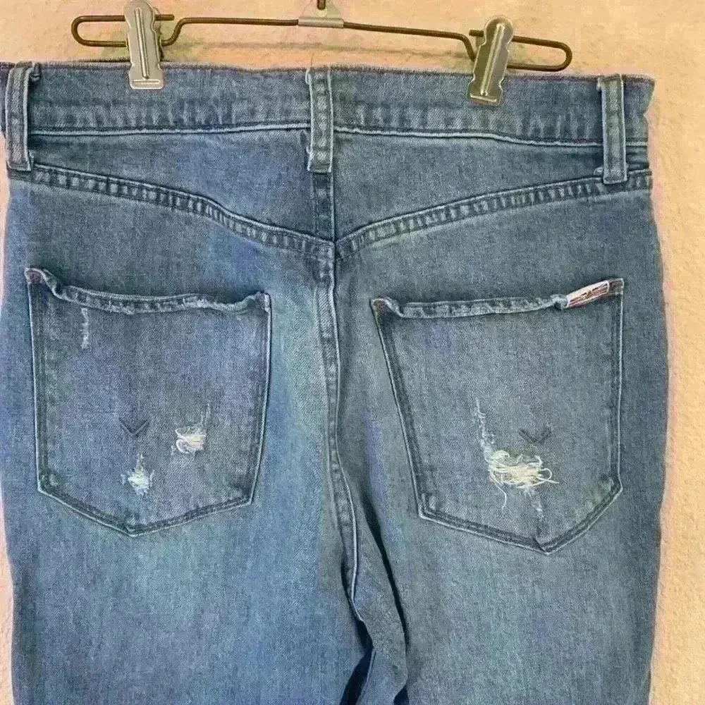 Hudson Kass high rise distressed straight leg jean - Image 5