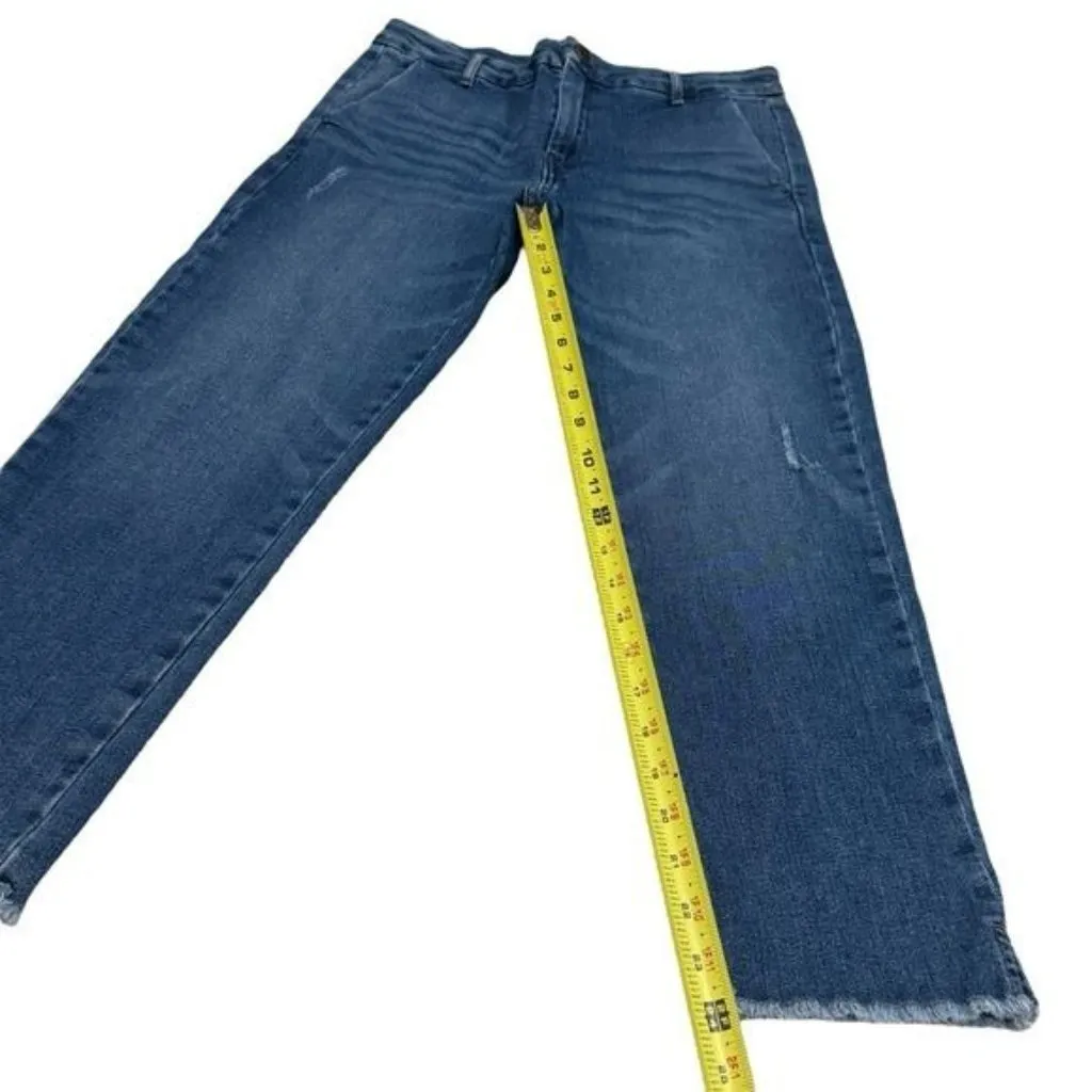 Sundry Raw Hem Slightly Distressed Mid Rise Crop Jeans Comfort Capsule Summer 25 - Image 9