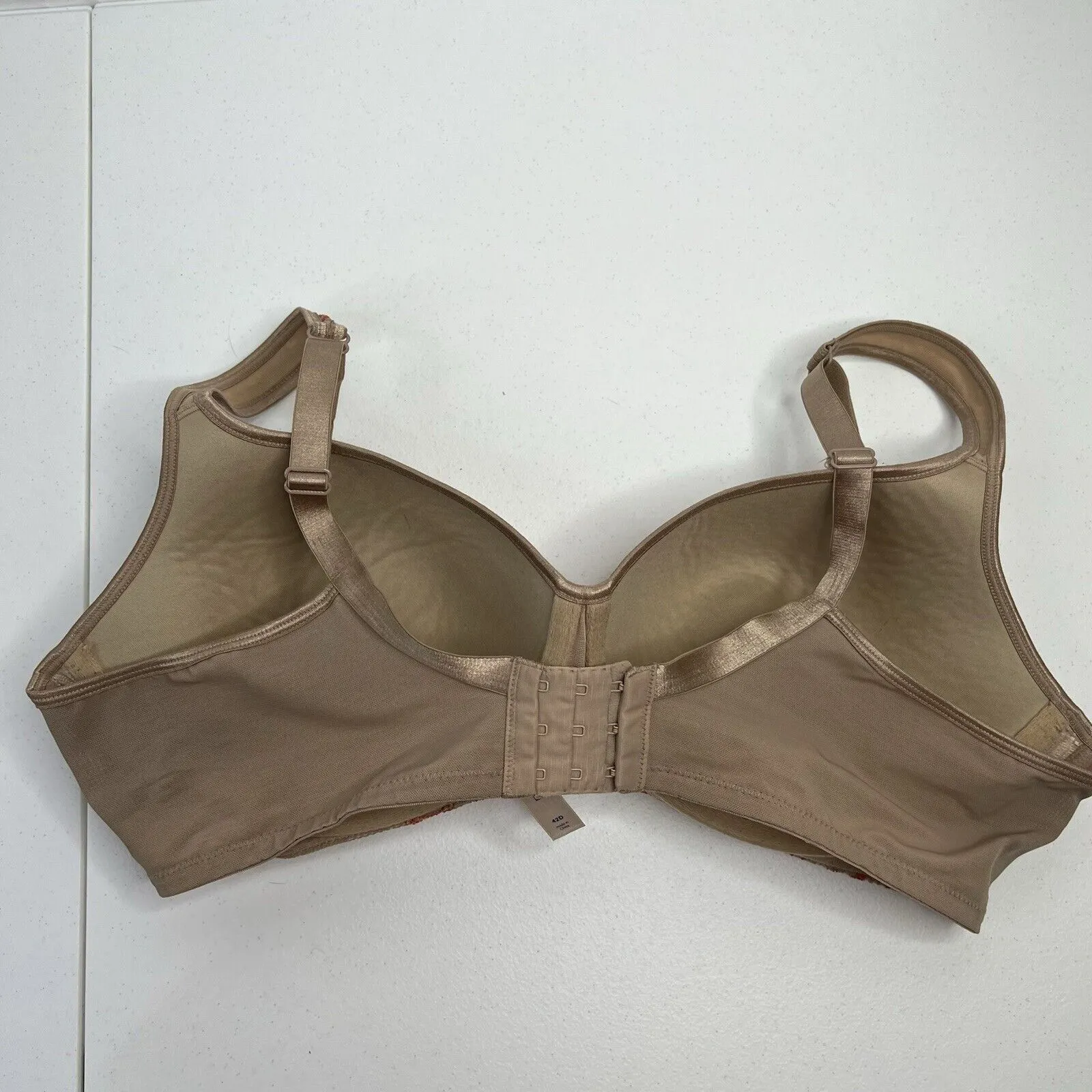 Cacique Size 42D Bra Lightly Lined Full Coverage Wireless No Wire Beige Women’s - Image 5