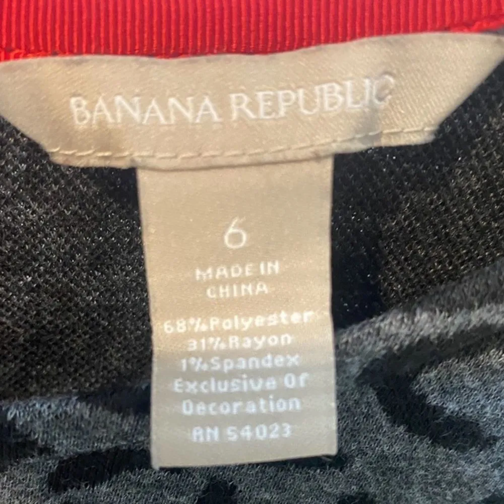 Banana Republic Leopard Print Sweater Dress 6 Stretch Knit Y2K Club Punk Goth - Image 4