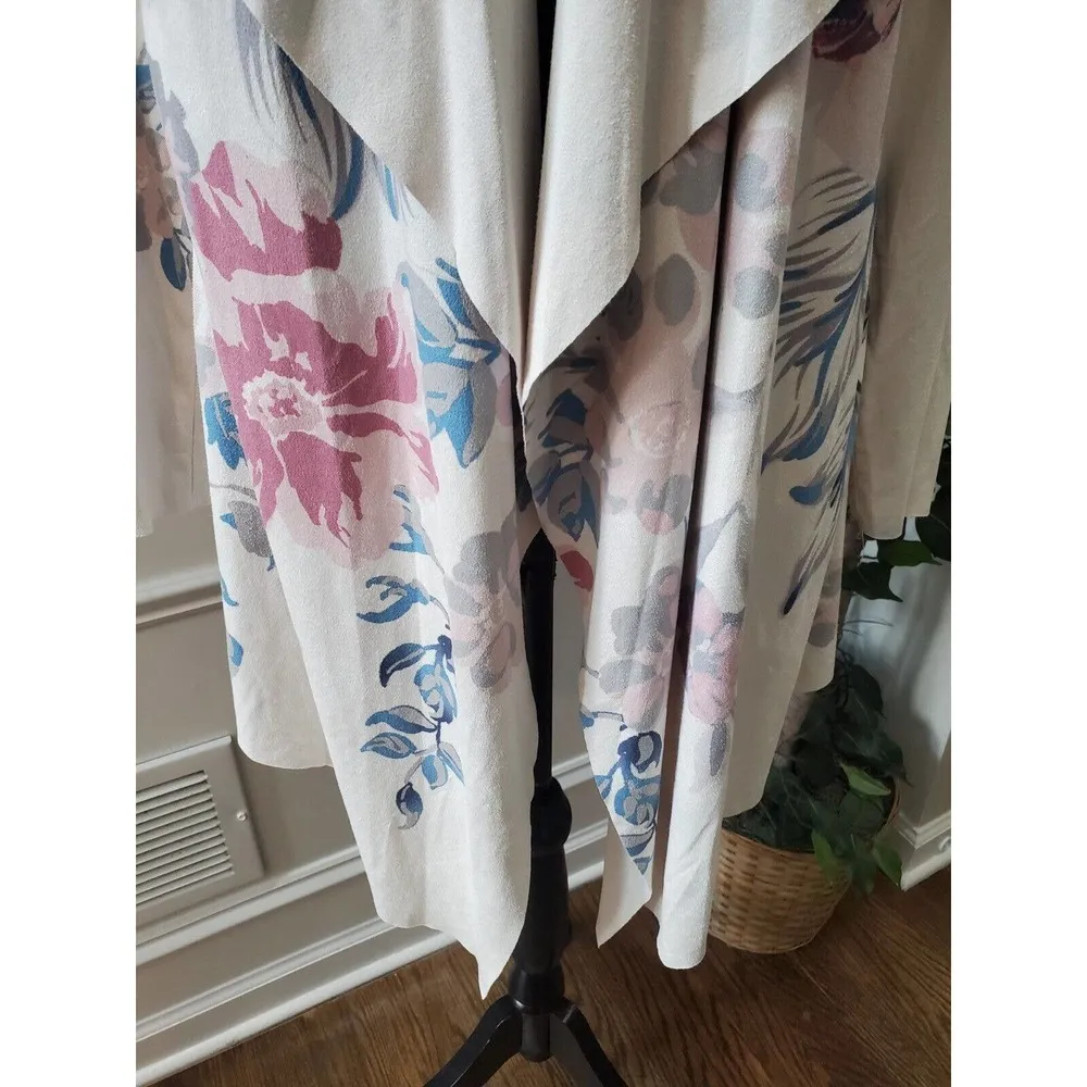 Cloth & Portrait Women's Floral Polyester Long Sleeve Open Front Cardigan Size L Size L - Image 7