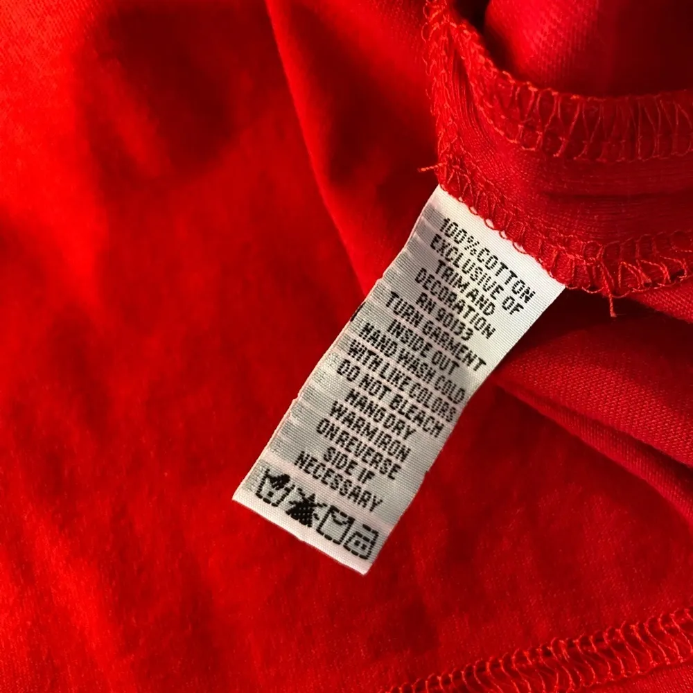 Bob Mackie Size L Red Embellished Embroidered Button Cotton 3/4 Sleeve Tunic Top - Image 9