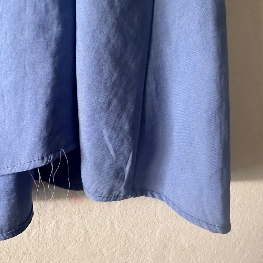 Free People Intimately FP Blue Lace-Trim Satin Cami Tank Top Size M - Image 5