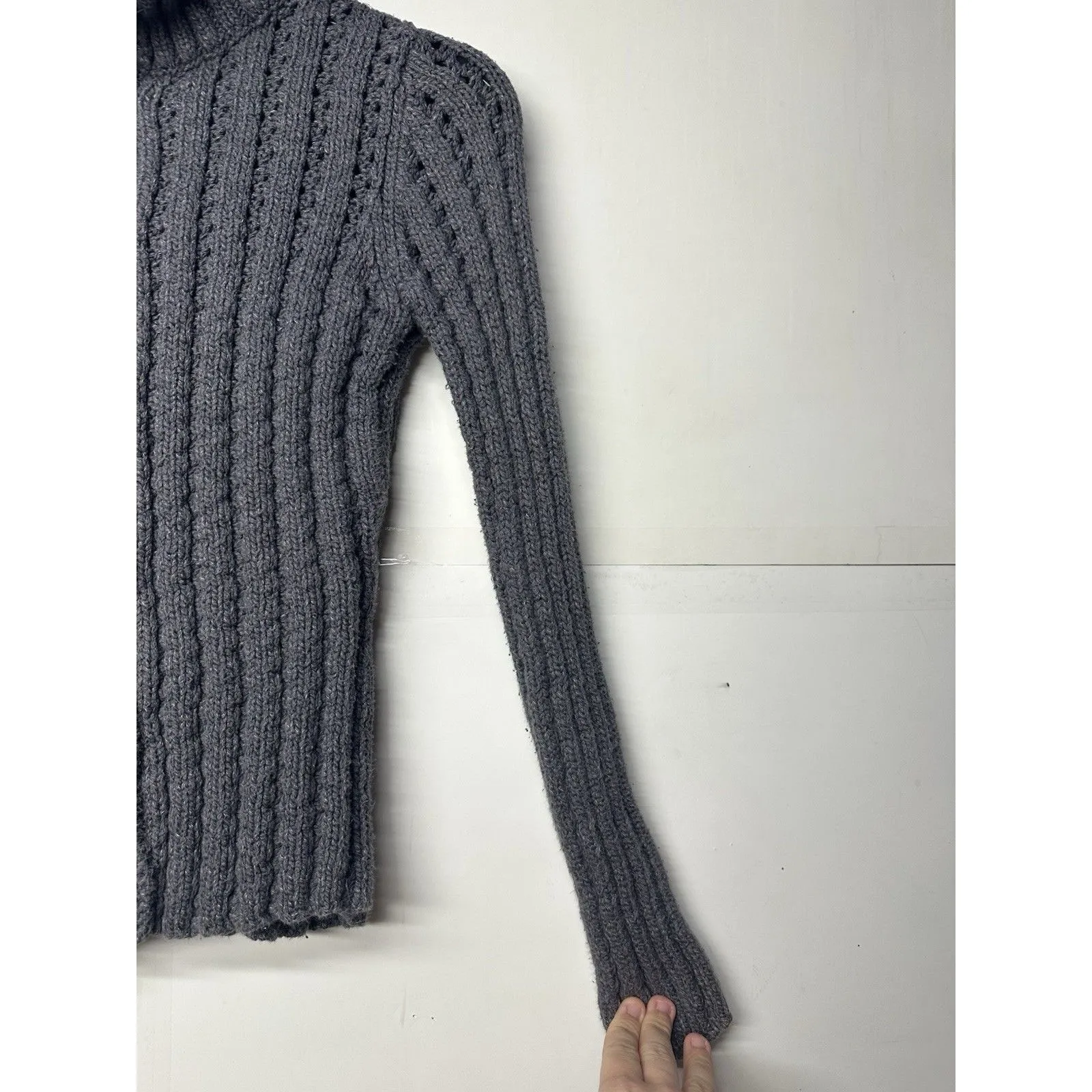 American Eagle Women’s Chunky Knit Cardigan Sweater Button Front Size Small - Image 5