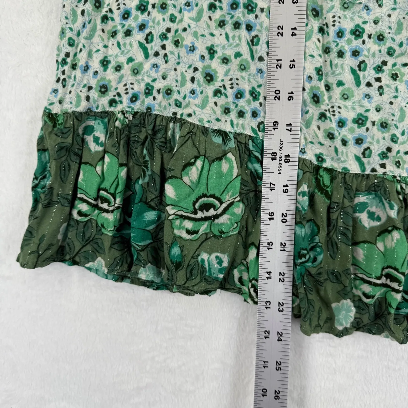 Spell and the Gypsy Collective Winona Ivy Green Floral Print Top‎ Boho Blouse S - Image 3