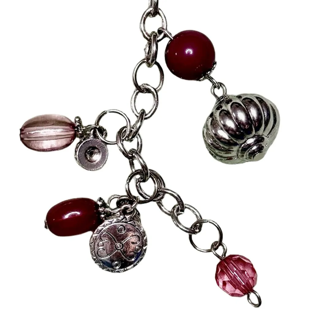 Scarlet Mood Handmade Bag Charm Keychain | One of a Kind | Crystal Accessory - Image 2