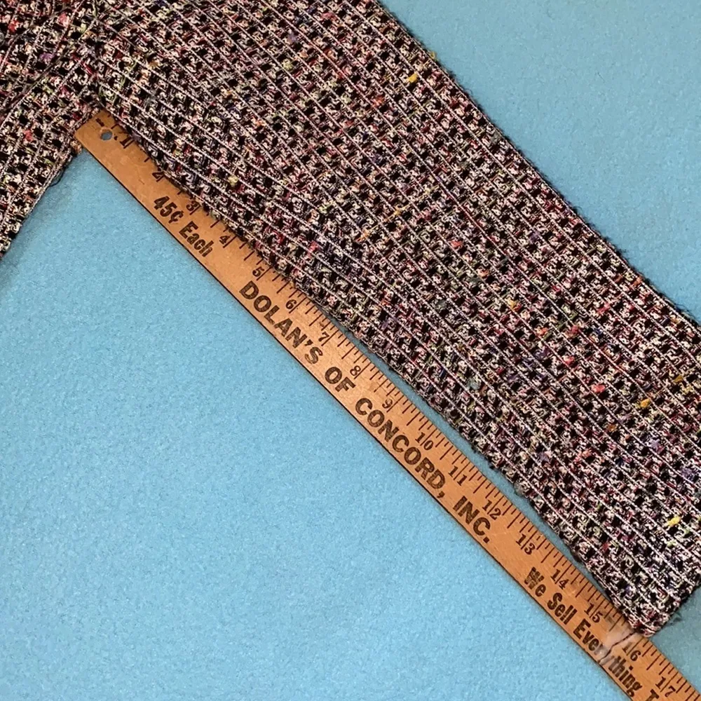 GEORGE blazer jacket fringed black multi colored fully lined buttons NEW size 10 - Image 11