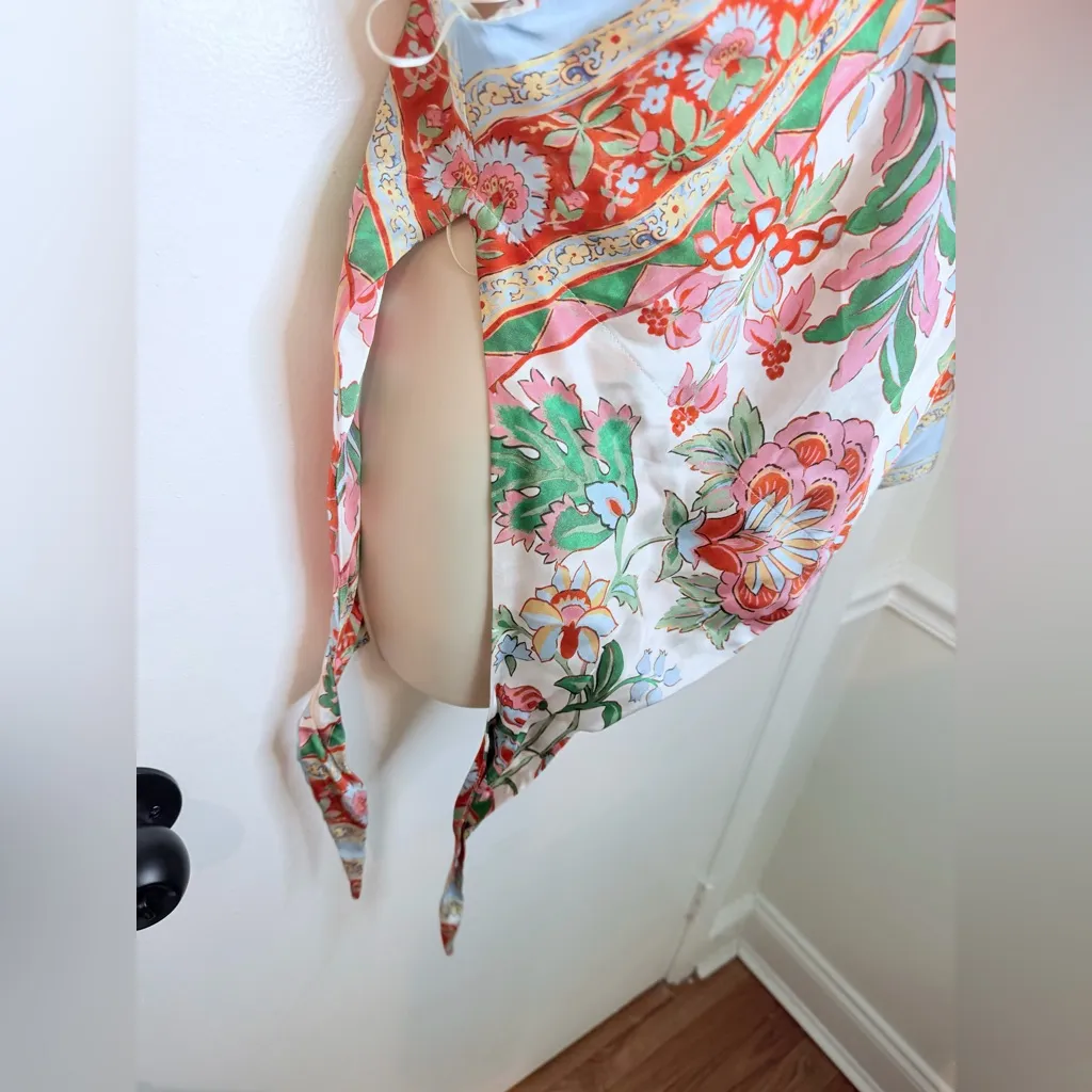 MISA Los Angeles Kaspia Top Casablanca Border Design Mix One Shoulder Size M NWT - Image 13