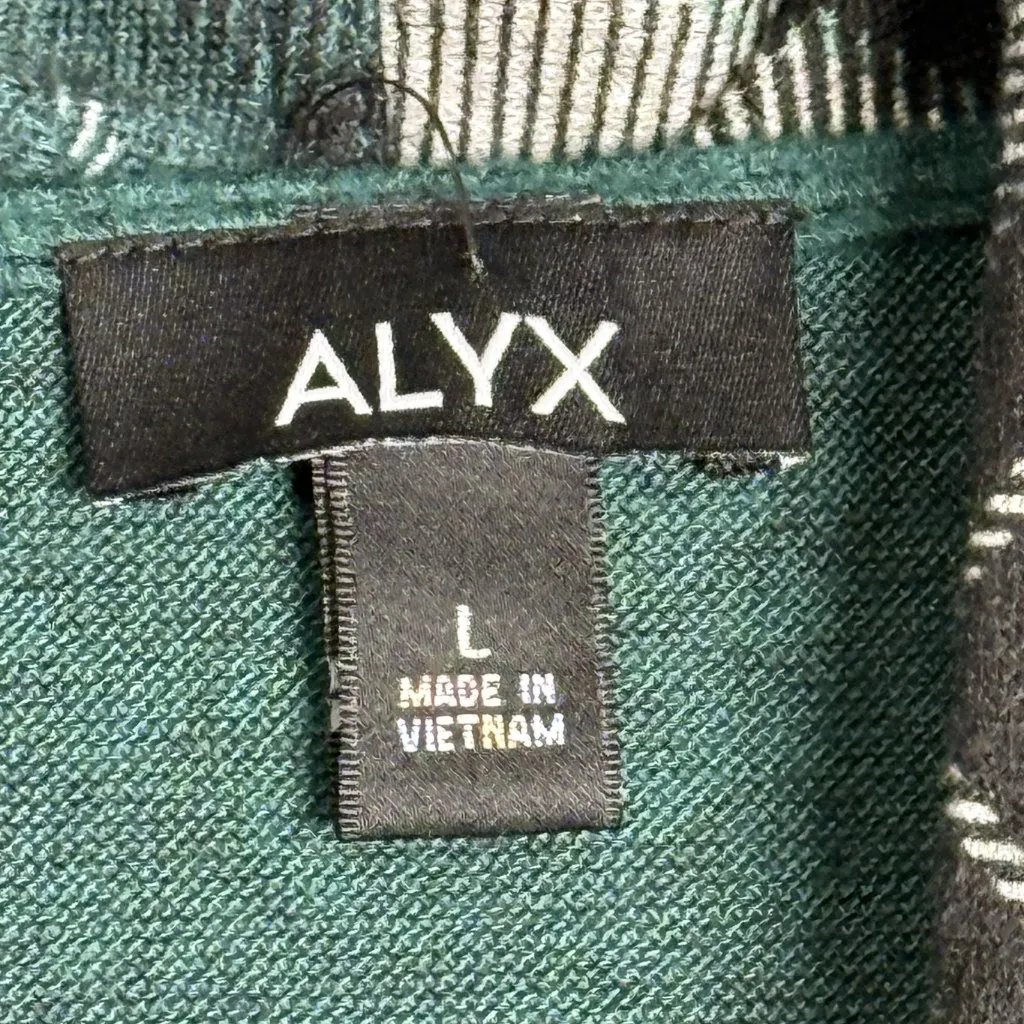 Alyx Knit Shift Dress Womens L Forest Green 3/4 Sleeves Pockets Removable Scarf Size L - Image 5