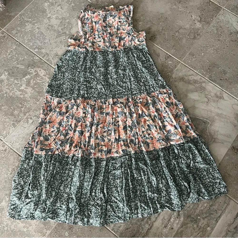 Boho Floral Tiered Maxi Dress, Size S, New with Tag - Image 5