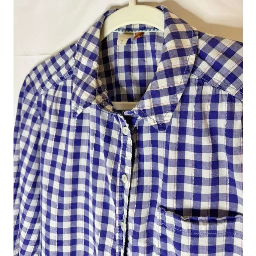 Anthropologie X Pilcro The Hadley Relaxed Plaid Buttondown Shirt sz. L - Image 6
