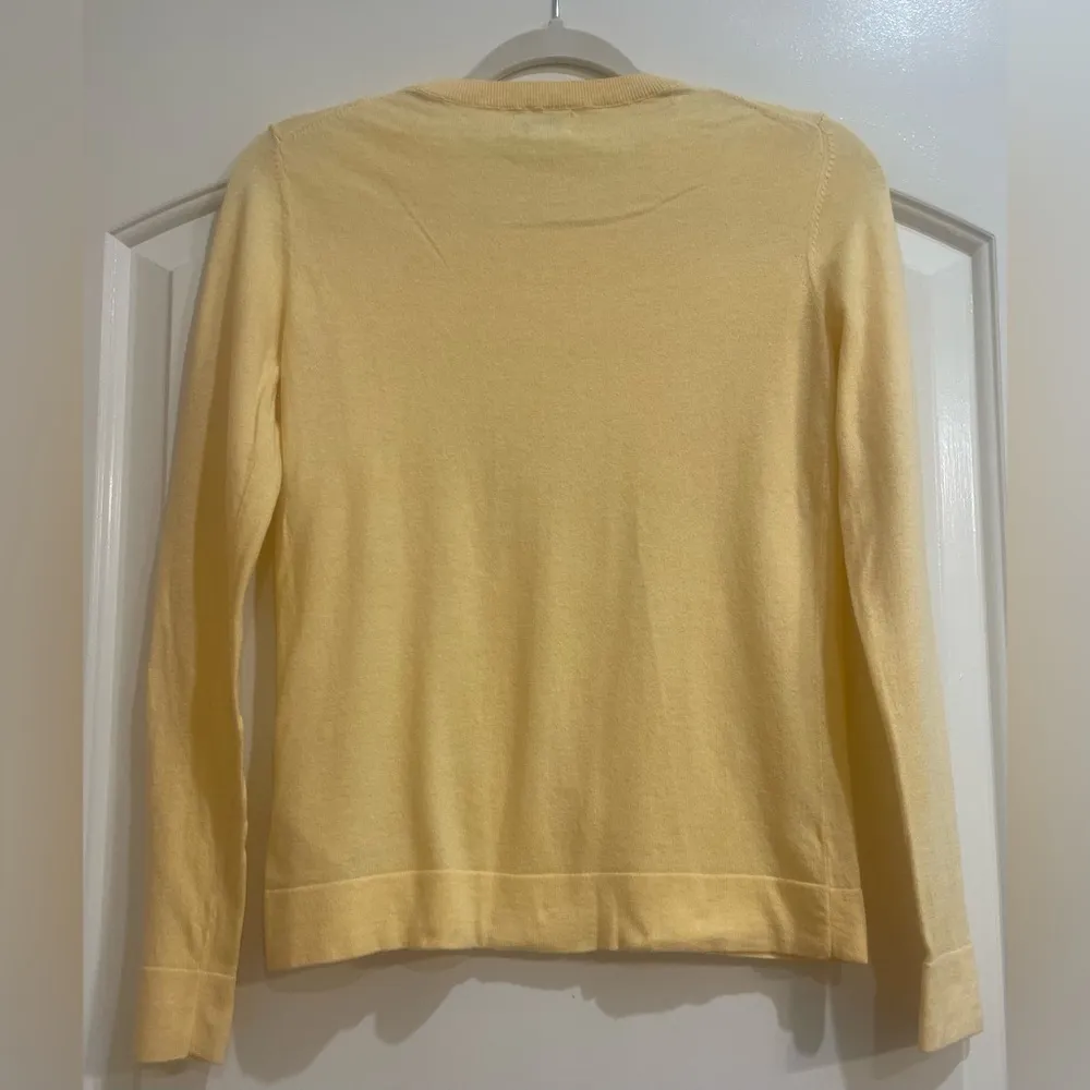 J Crew Teddie cotton sweater. Fun yellow. Crew. Size XS. - Image 2