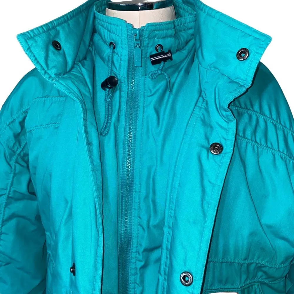 Vintage McGregor Fashion Outerwear Snow Puffer Ski Jacket green/blue large Green - Image 28