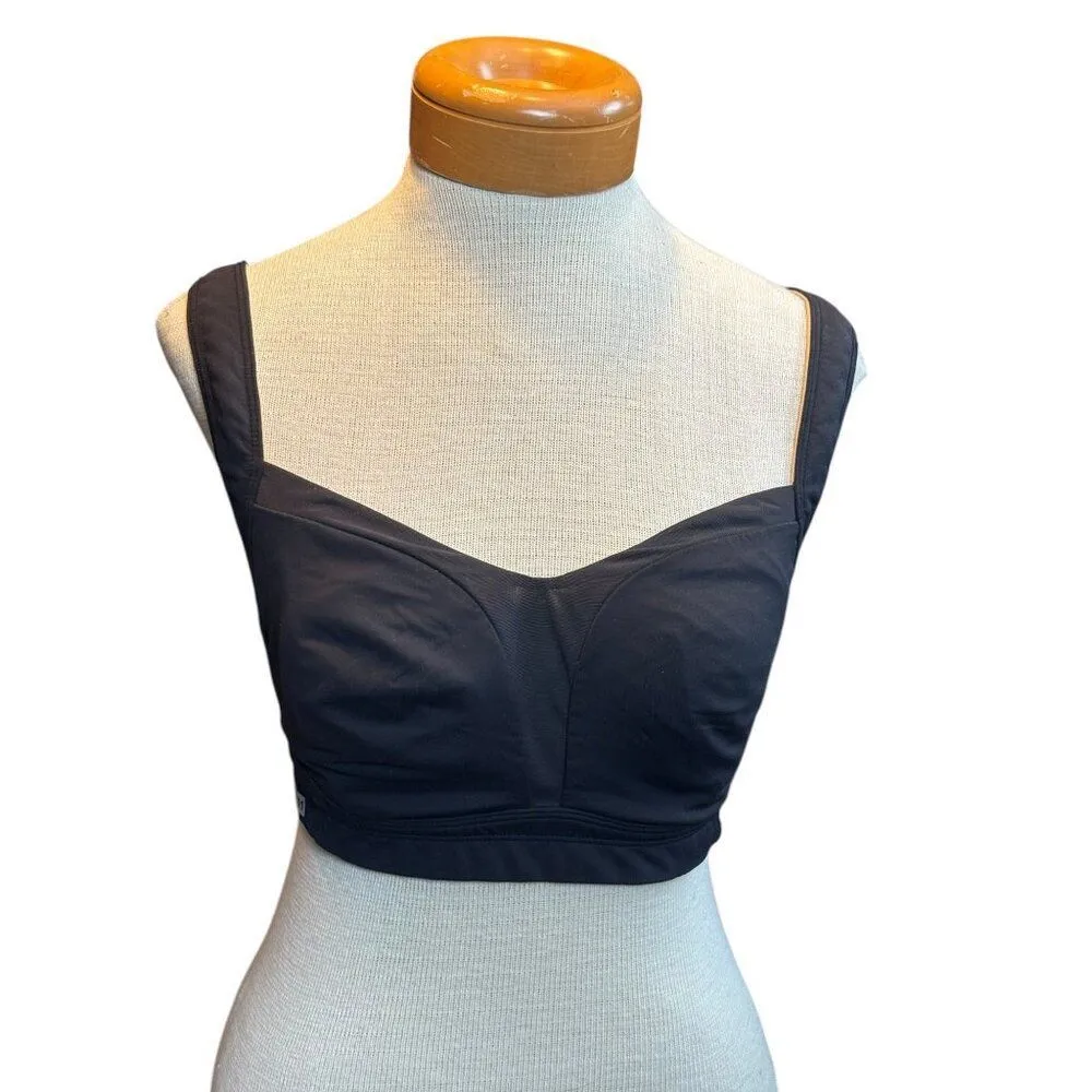 Lululemon Black Sports Bra Size 36DD Lightly Padded Adjustable Straps Hook Closu Black - Image 10